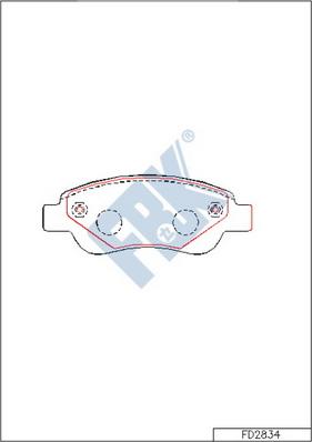 FBK FD2834 - Brake Pad Set, disc brake www.autospares.lv