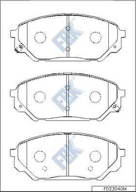 FBK FD23040M - Bremžu uzliku kompl., Disku bremzes www.autospares.lv