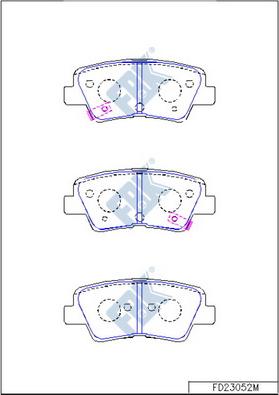 FBK FD23052M - Тормозные колодки, дисковые, комплект www.autospares.lv