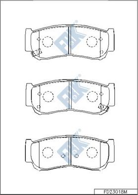 FBK FD23018M - Brake Pad Set, disc brake www.autospares.lv