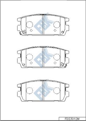 FBK FD23012M - Bremžu uzliku kompl., Disku bremzes autospares.lv