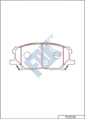 FBK FD2249 - Bremžu uzliku kompl., Disku bremzes autospares.lv