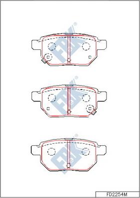 FBK FD2254M - Brake Pad Set, disc brake www.autospares.lv