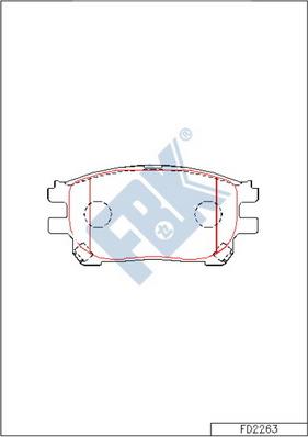 FBK FD2263 - Brake Pad Set, disc brake www.autospares.lv