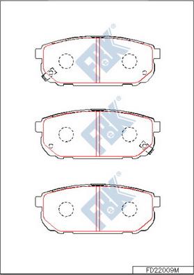 FBK FD22009M - Bremžu uzliku kompl., Disku bremzes autospares.lv