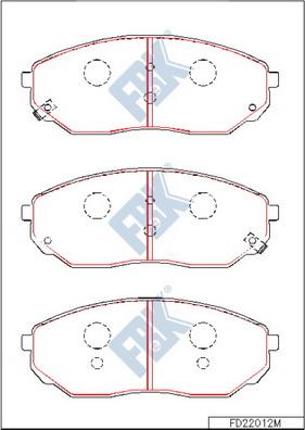 FBK FD22012M - Bremžu uzliku kompl., Disku bremzes www.autospares.lv