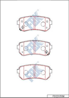 FBK FD22030M - Brake Pad Set, disc brake www.autospares.lv