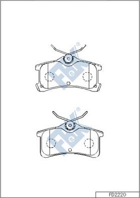 FBK FD2220 - Brake Pad Set, disc brake www.autospares.lv