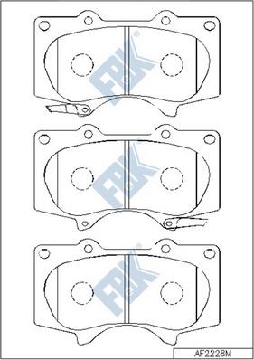 FBK FD2228M - Bremžu uzliku kompl., Disku bremzes www.autospares.lv