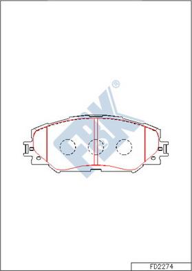 FBK FD2274 - Brake Pad Set, disc brake www.autospares.lv