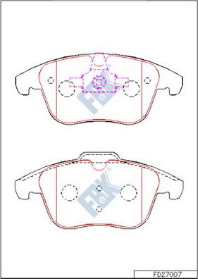 FBK FD27007 - Bremžu uzliku kompl., Disku bremzes www.autospares.lv