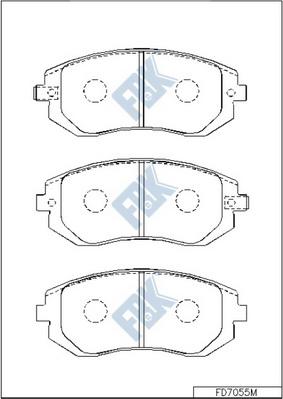 FBK FD7055M - Brake Pad Set, disc brake www.autospares.lv