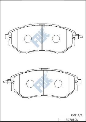 FBK FD7060M - Brake Pad Set, disc brake www.autospares.lv