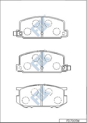 FBK FD7005M - Brake Pad Set, disc brake www.autospares.lv