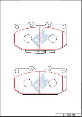 FBK FD7037M - Bremžu uzliku kompl., Disku bremzes www.autospares.lv