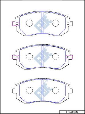 FBK FD7809M - Brake Pad Set, disc brake www.autospares.lv