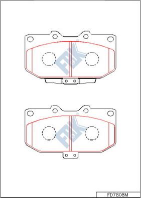 FBK FD7808M - Bremžu uzliku kompl., Disku bremzes www.autospares.lv