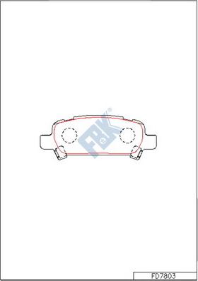 FBK FD7803 - Brake Pad Set, disc brake www.autospares.lv