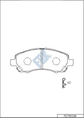 FBK FD7802M - Bremžu uzliku kompl., Disku bremzes www.autospares.lv