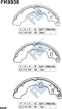 FBK FK9938 - Bremžu loku komplekts www.autospares.lv