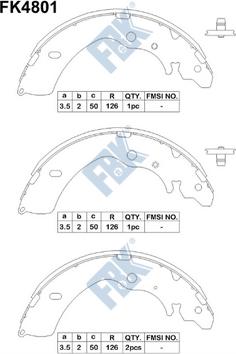 FBK FK4801 - Bremžu loku komplekts www.autospares.lv