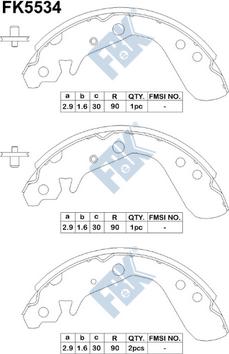 FBK FK5534 - Bremžu loku komplekts autospares.lv