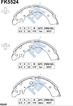 FBK FK5524 - Bremžu loku komplekts autospares.lv