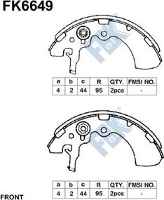 FBK FK6649 - Bremžu loku komplekts autospares.lv