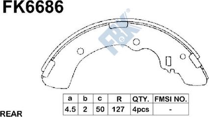 FBK FK6686 - Bremžu loku komplekts www.autospares.lv