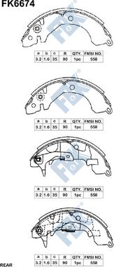 FBK FK6674 - Bremžu loku komplekts autospares.lv