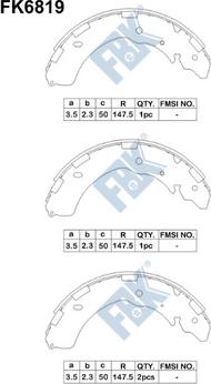 FBK FK6819 - Bremžu loku komplekts www.autospares.lv