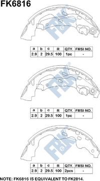 FBK FK6816 - Bremžu loku komplekts autospares.lv