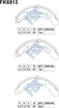 FBK FK6813 - Bremžu loku komplekts www.autospares.lv