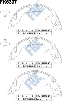 FBK FK6307 - Bremžu loku kompl., Stāvbremze www.autospares.lv