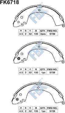 FBK FK6718 - Bremžu loku komplekts www.autospares.lv