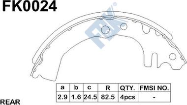 FBK FK0024 - Bremžu loku komplekts www.autospares.lv