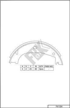 FBK FK11304 - Bremžu loku kompl., Stāvbremze autospares.lv