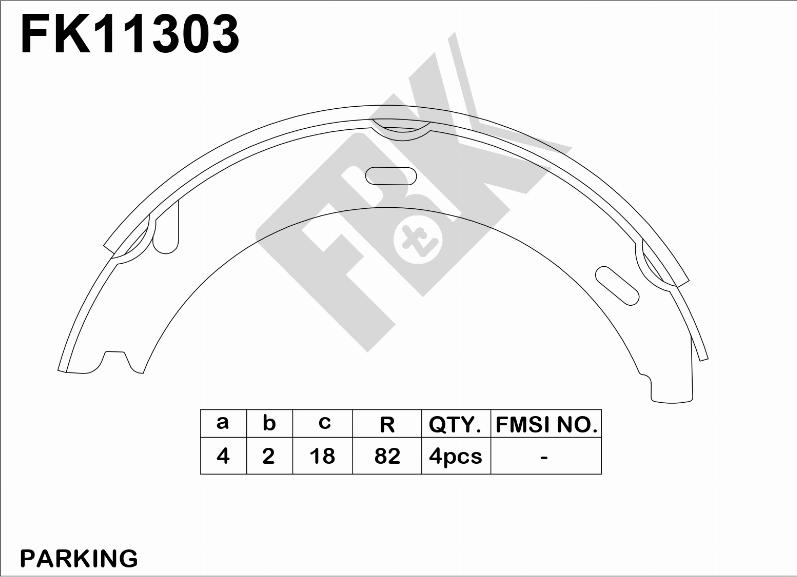 FBK FK11303 - Bremžu loku kompl., Stāvbremze www.autospares.lv