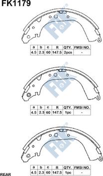 FBK FK1179 - Bremžu loku komplekts www.autospares.lv