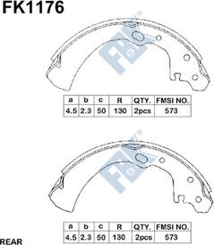 FBK FK1176 - Brake Shoe Set www.autospares.lv