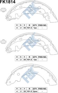 FBK FK1814 - Bremžu loku komplekts www.autospares.lv