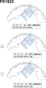 FBK FK1823 - Bremžu loku komplekts autospares.lv