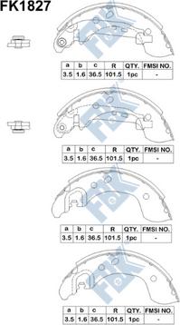 FBK FK1827 - Bremžu loku komplekts www.autospares.lv