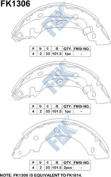 FBK FK1306 - Bremžu loku komplekts www.autospares.lv