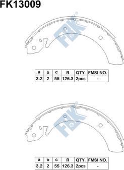 FBK FK13009 - Bremžu loku komplekts autospares.lv