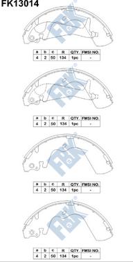 FBK FK13014 - Bremžu loku komplekts autospares.lv