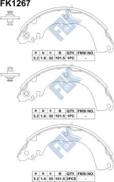 FBK FK1267 - Bremžu loku komplekts autospares.lv