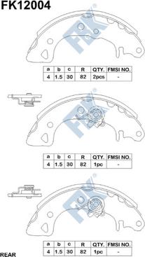 FBK FK12004 - Brake Shoe Set www.autospares.lv