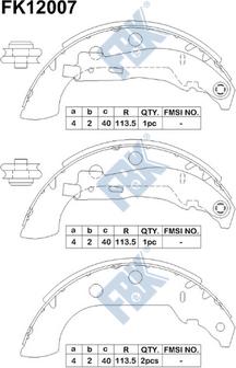 FBK FK12007 - Bremžu loku komplekts www.autospares.lv