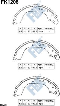 FBK FK1208 - Bremžu loku komplekts www.autospares.lv